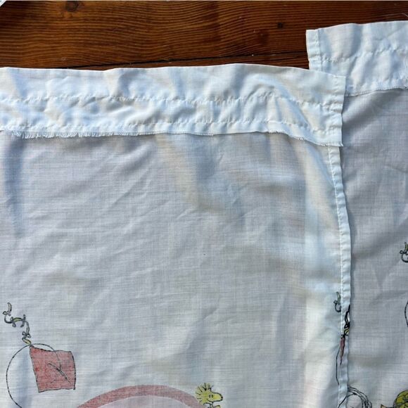 Vintage Peanuts Curtains 1966 Cafe Curtains With Ruffle Valance - Picture 9 of 13
